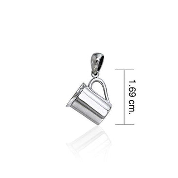 Coffee Cup Silver Pendant TP445 - Jewelry